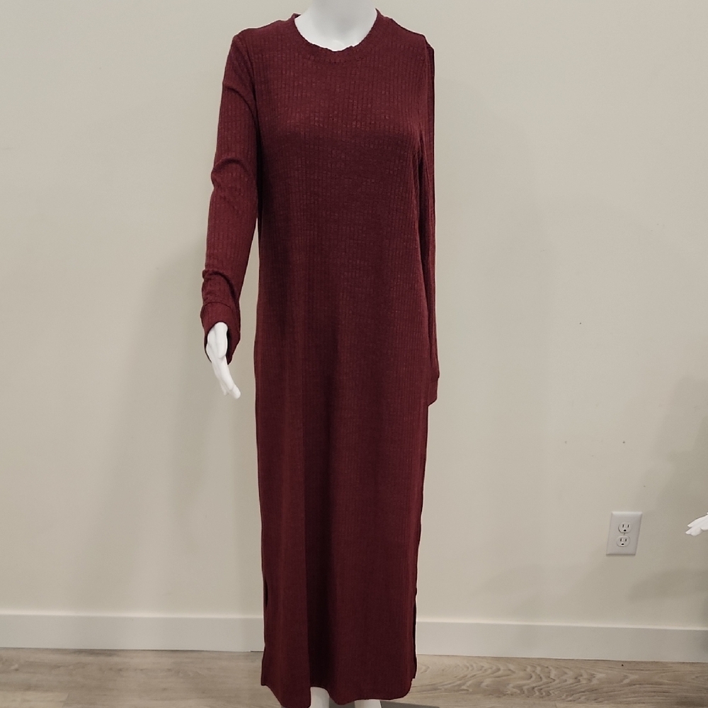 Old Navy Maroon Long Sleeve Dress
